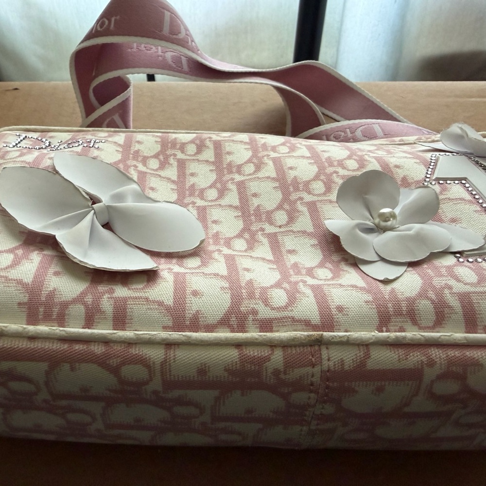 Dior Pink and Cream Floral Crossbody - Picture 4 of 10